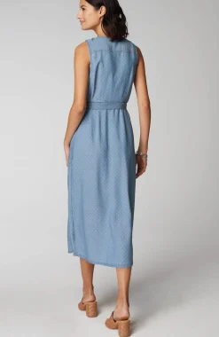 Sleeveless Button-Front Dress