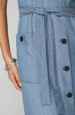 Sleeveless Button-Front Dress