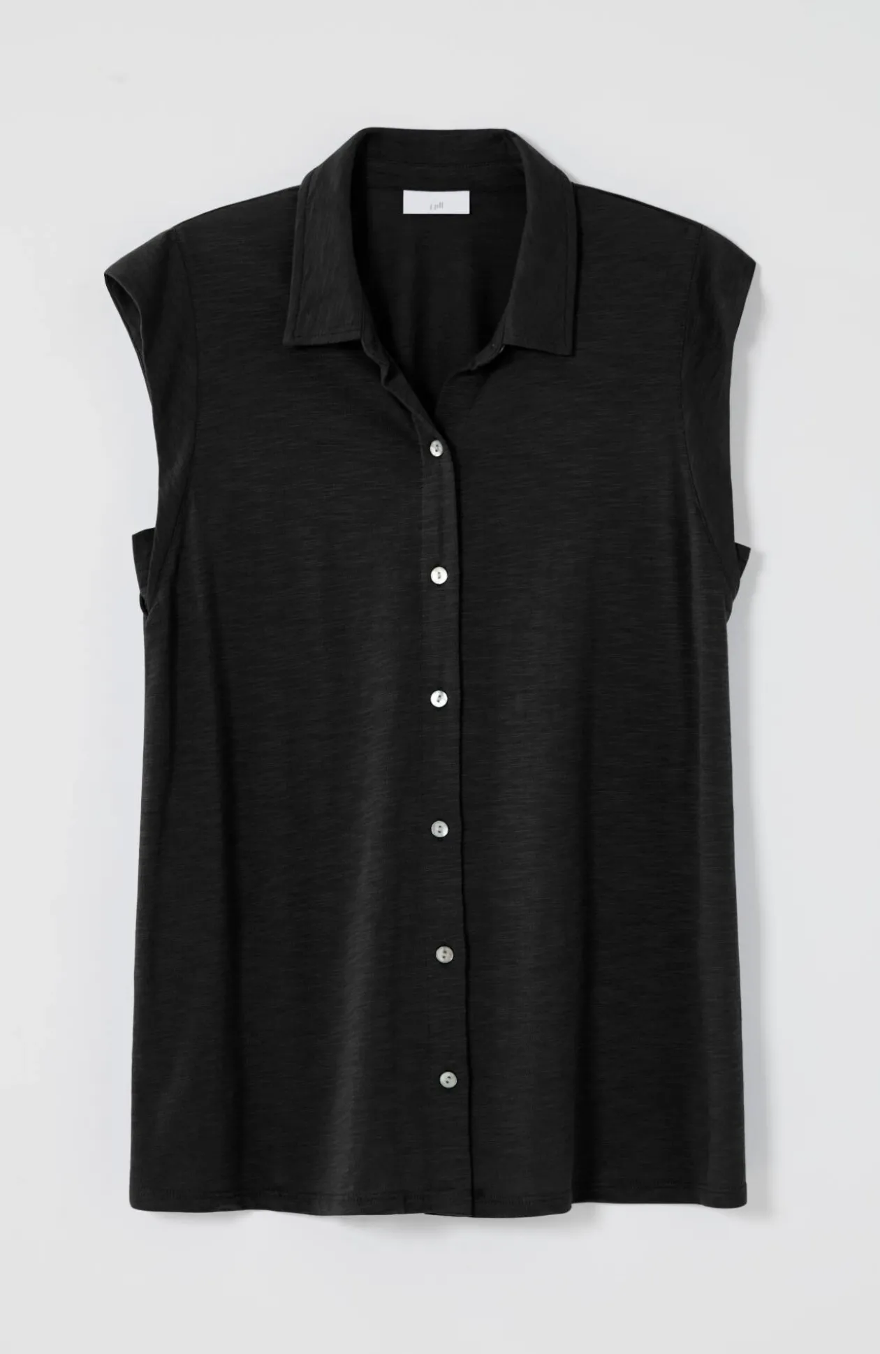 Sleeveless Button-Front Top