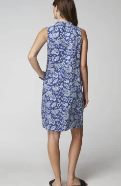 Sleeveless Linen Pintucked Dress