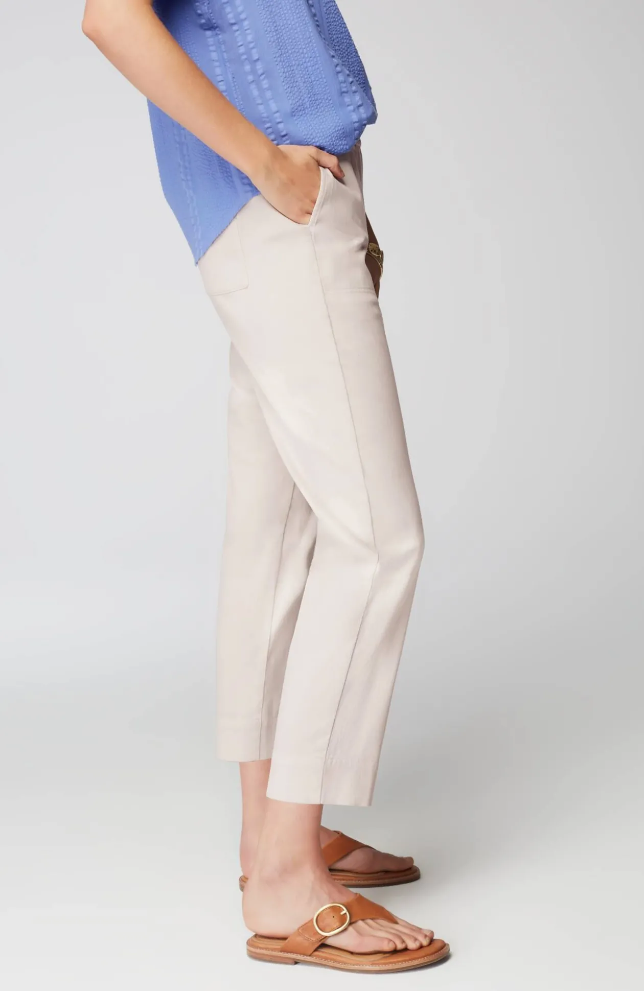 Slim-Leg Twill Cargo Pants