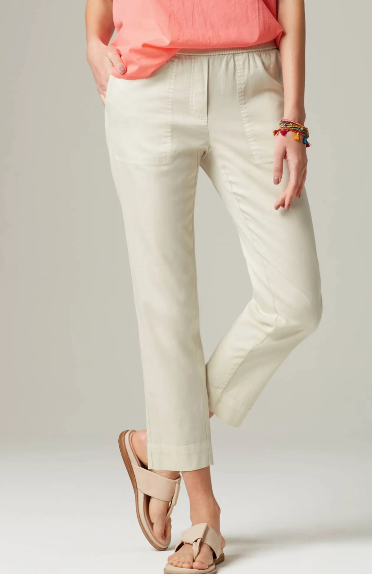 Slim-Leg Twill Cargo Pants