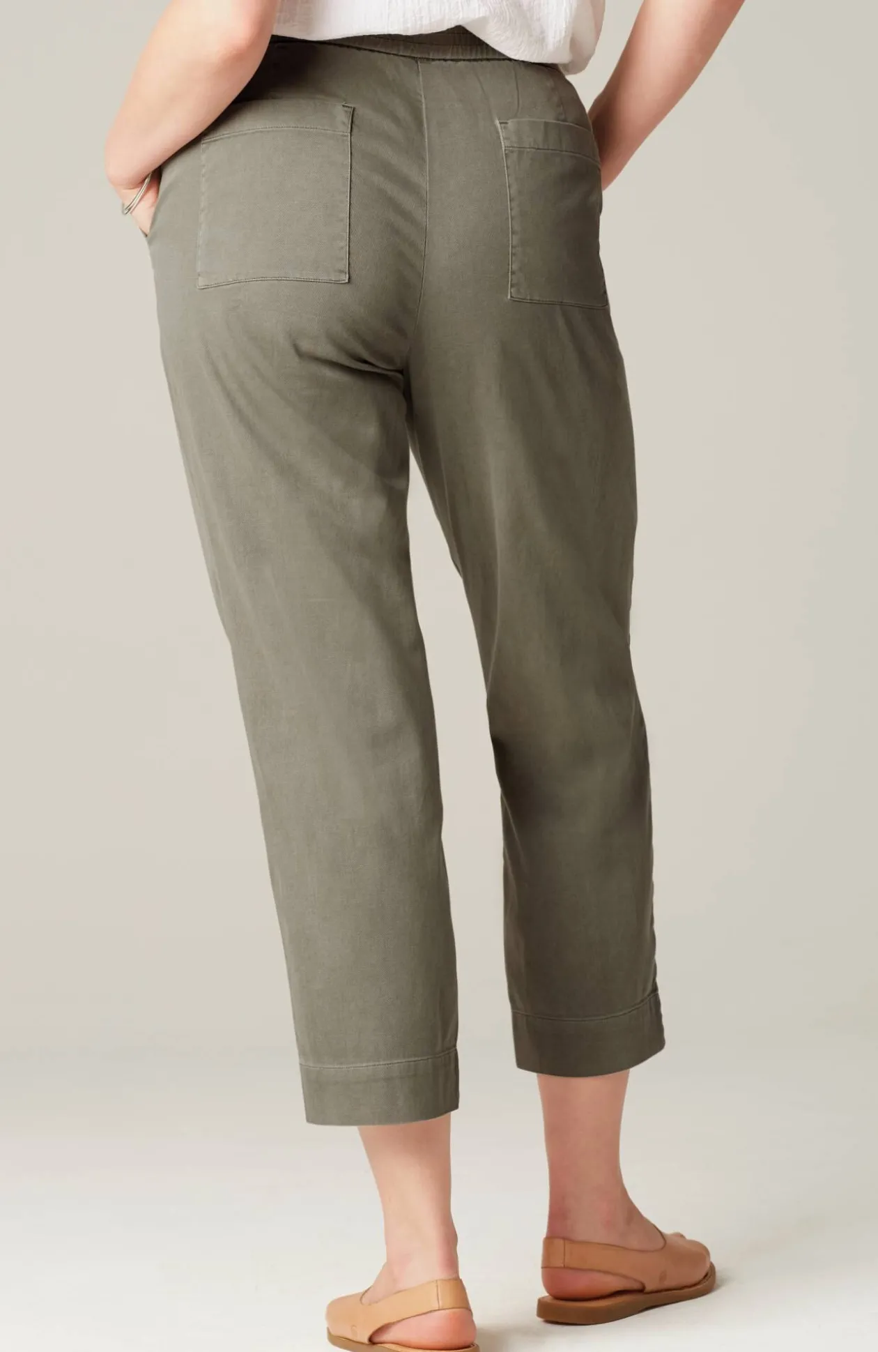 Slim-Leg Twill Cargo Pants