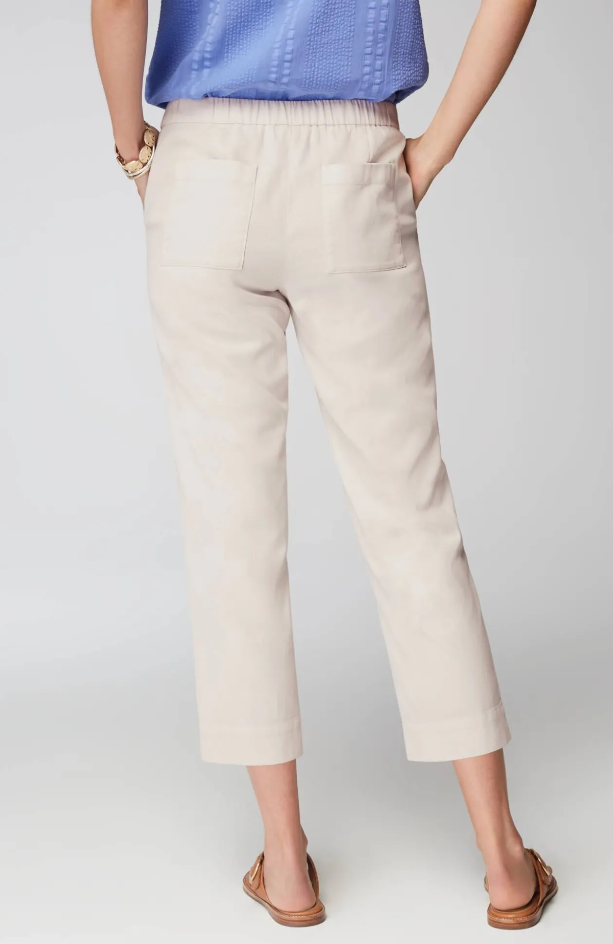 Slim-Leg Twill Cargo Pants