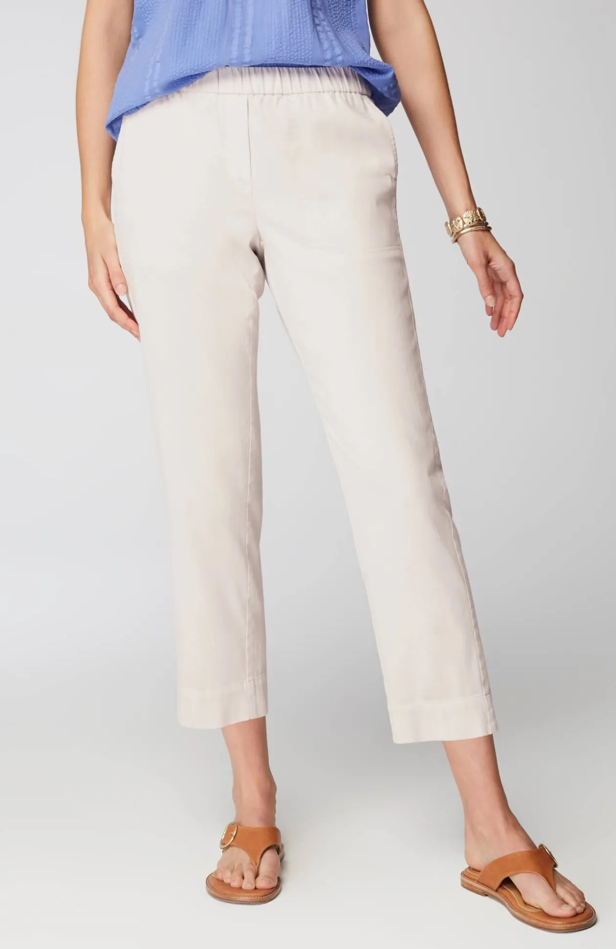 Slim-Leg Twill Cargo Pants