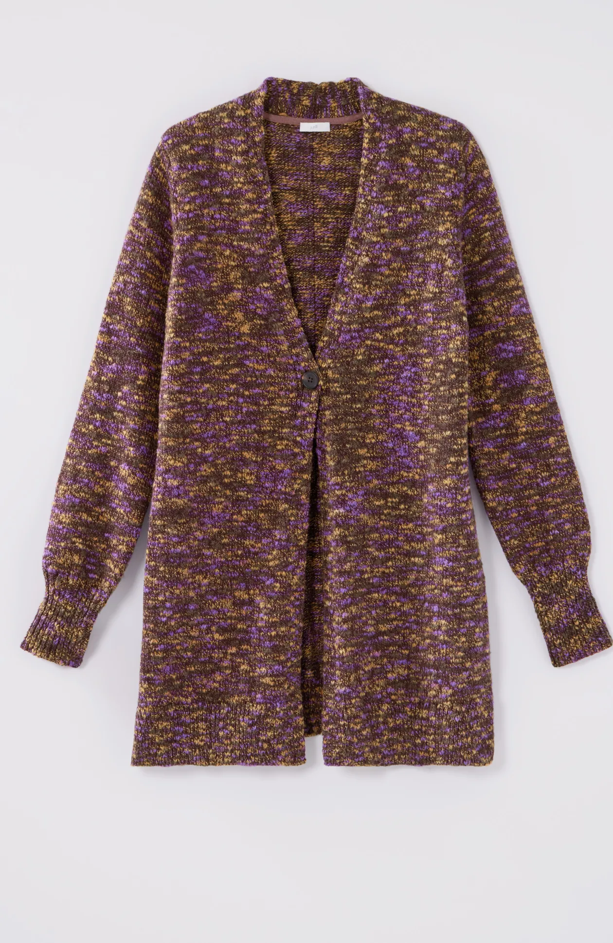 Slub-Textured Space-Dyed Cardi