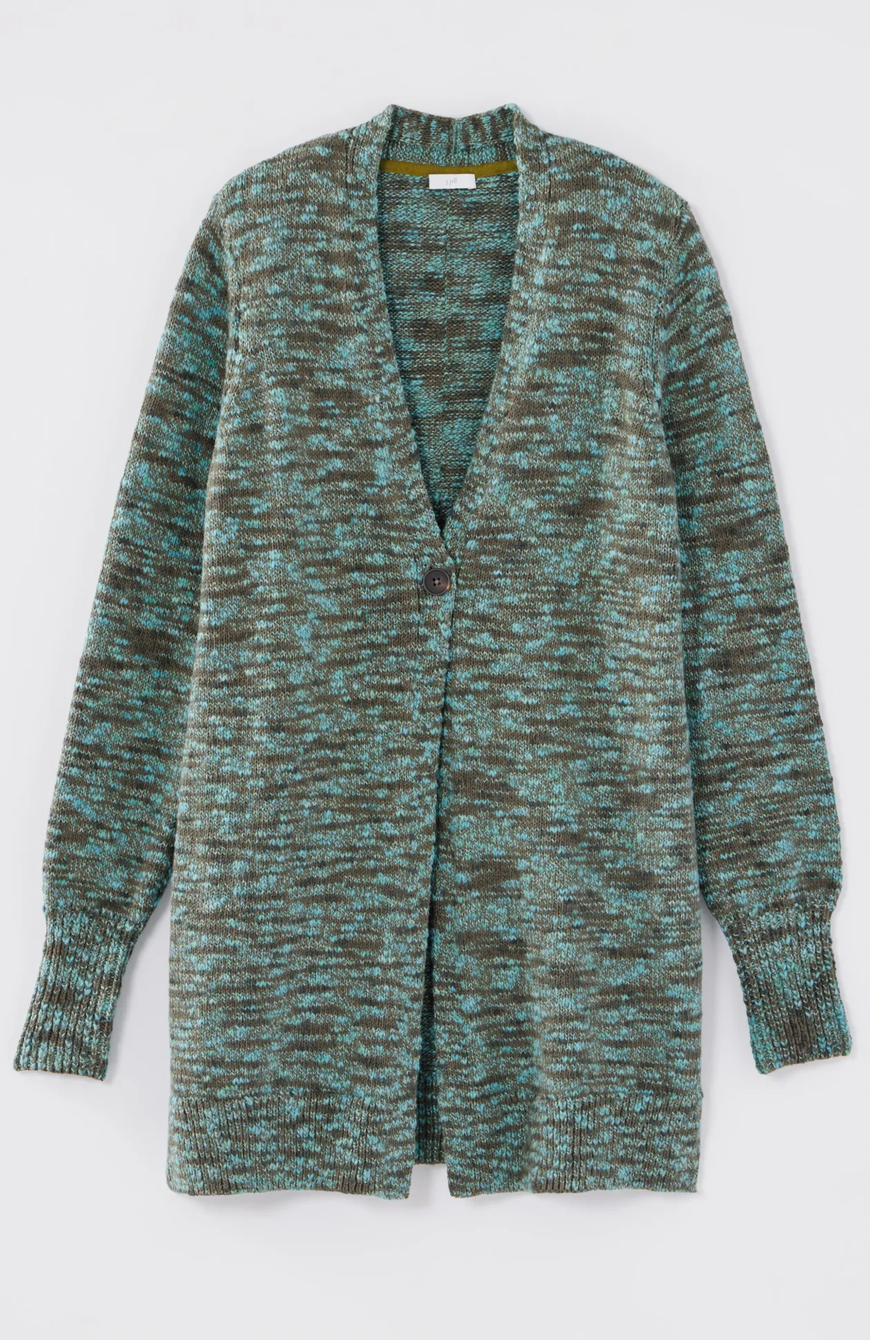 Slub-Textured Space-Dyed Cardi