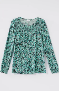 Smocked Floral Top