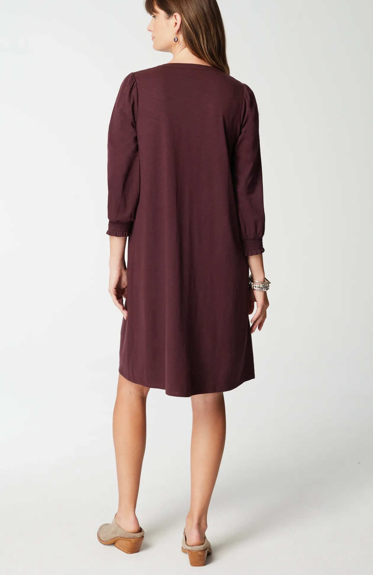 Smocked Henley Dress