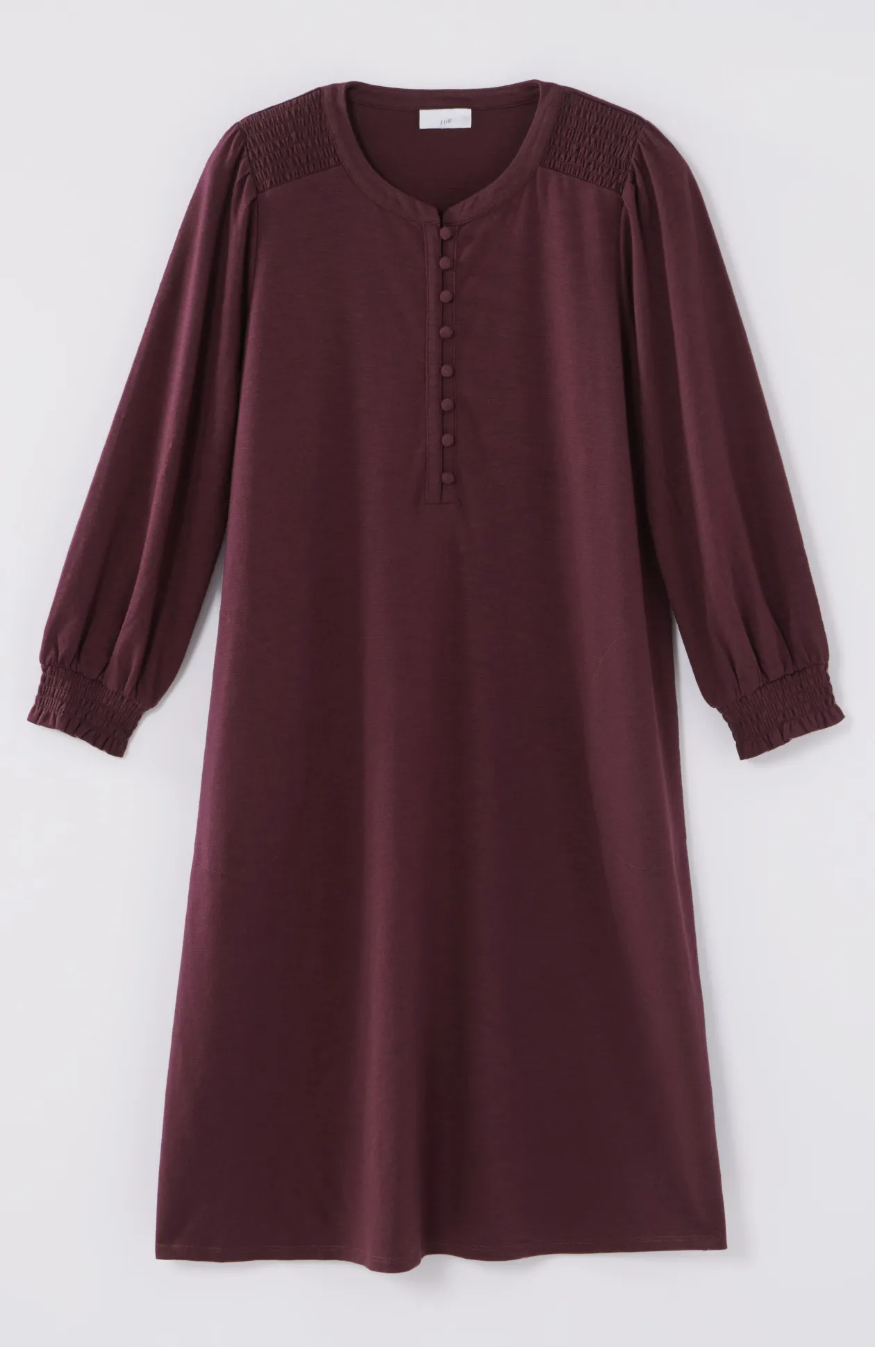 Smocked Henley Dress