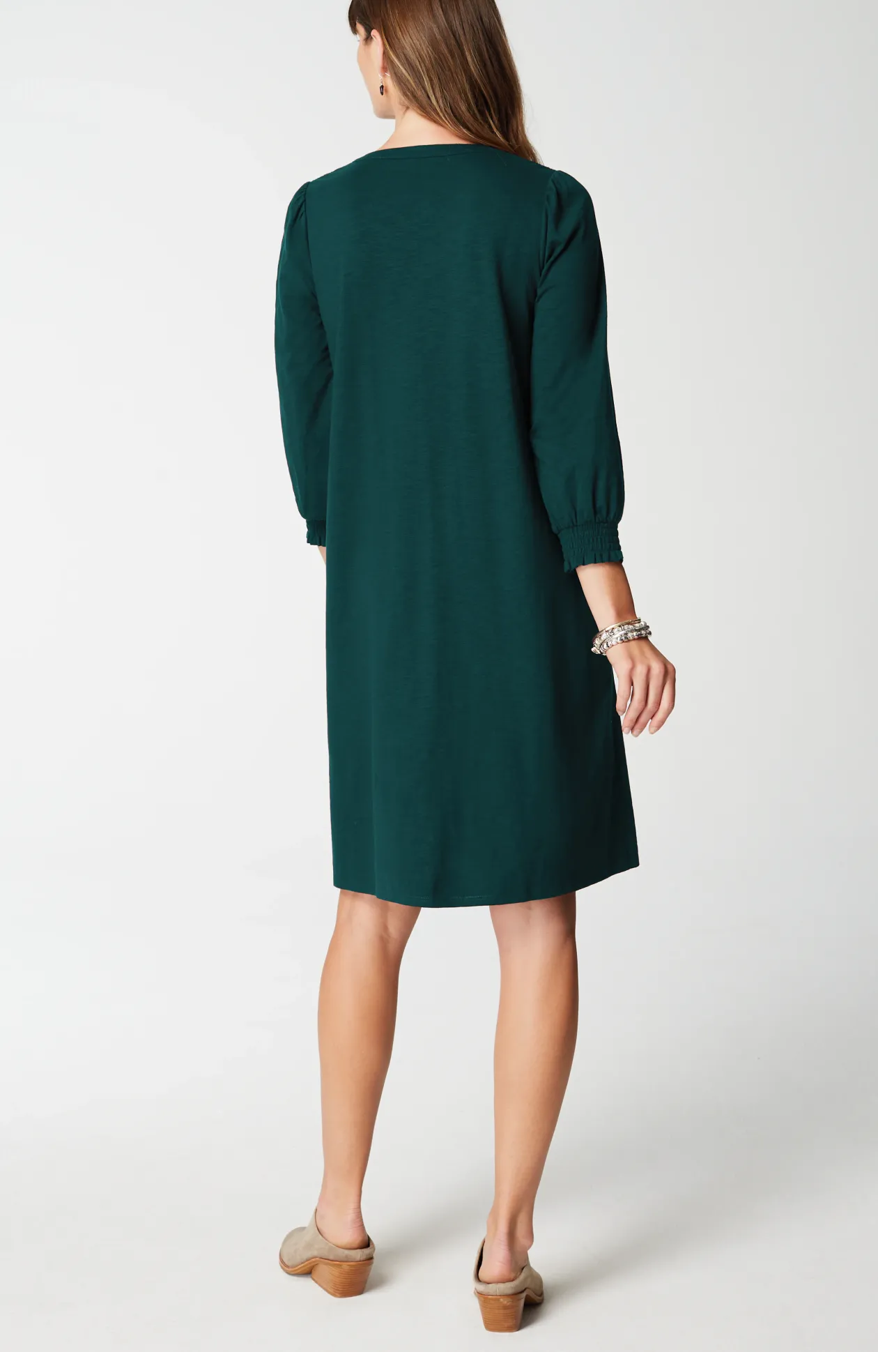 Smocked Henley Dress