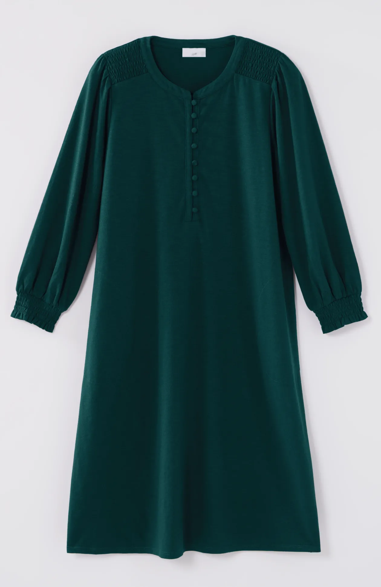 Smocked Henley Dress