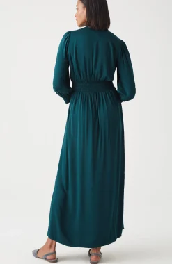 Smocked Sateen Dress