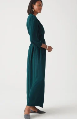 Smocked Sateen Dress