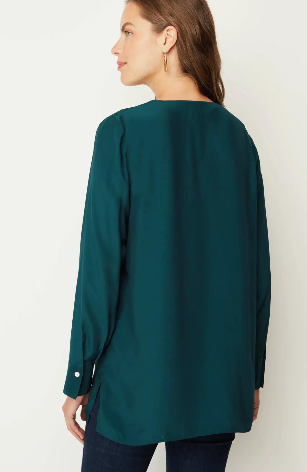 Smocked Split-Neck Tunic