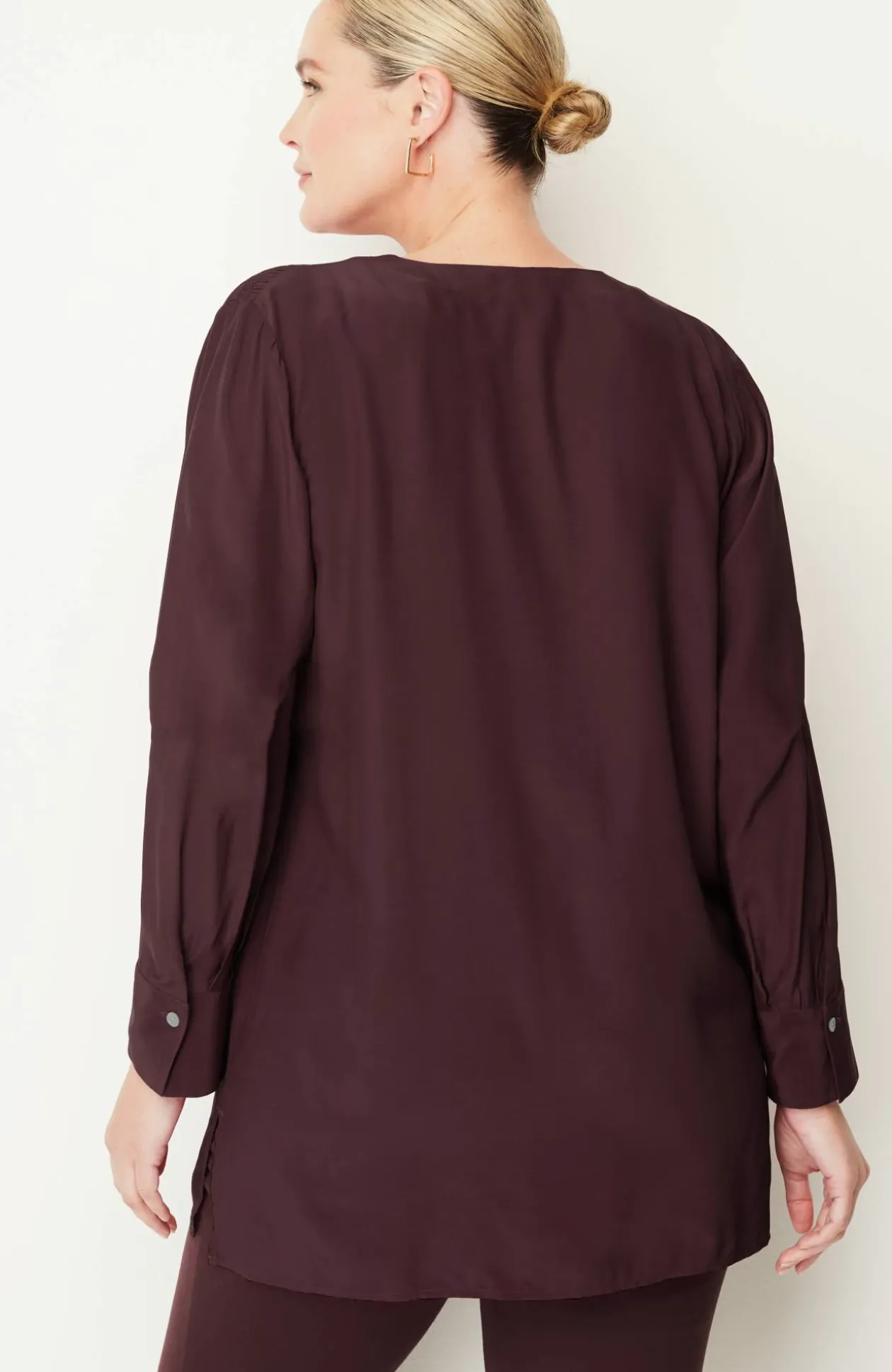 Smocked Split-Neck Tunic