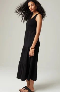 Smocked Tiered Midi Dress