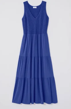 Smocked Tiered Midi Dress