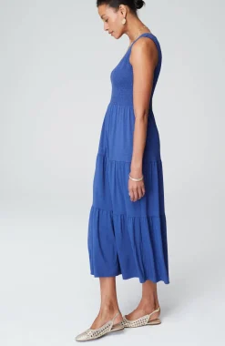 Smocked Tiered Midi Dress