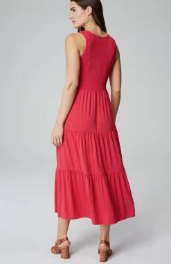 Smocked Tiered Midi Dress