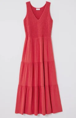 Smocked Tiered Midi Dress
