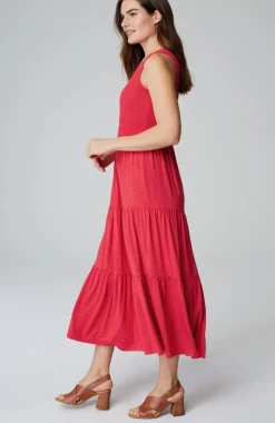 Smocked Tiered Midi Dress