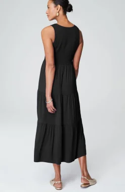 Smocked Tiered Midi Dress