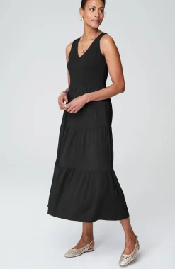 Smocked Tiered Midi Dress