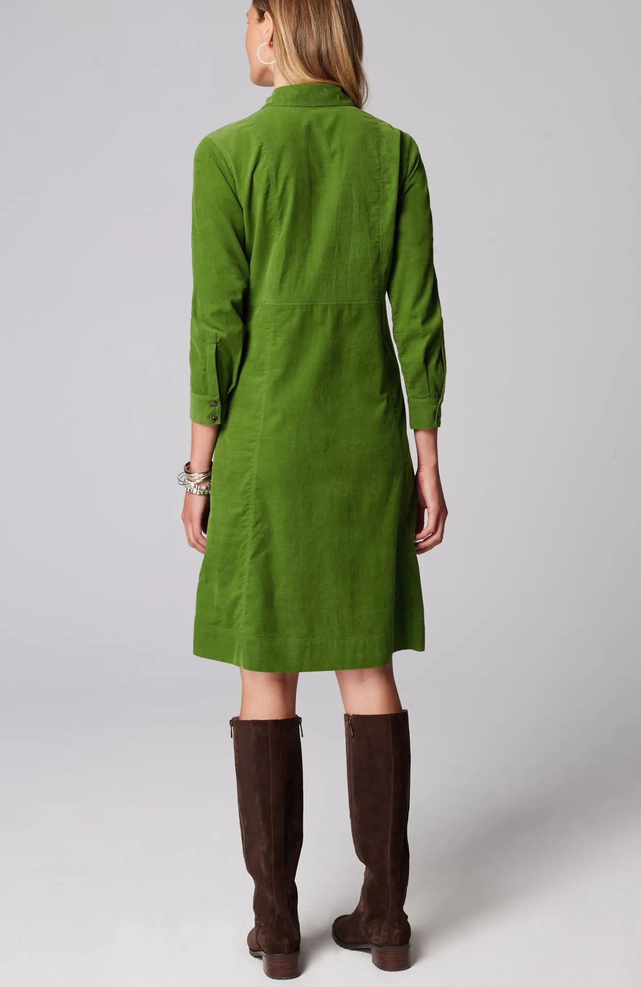 Soft Cord Shirtdress