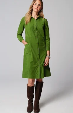 Soft Cord Shirtdress