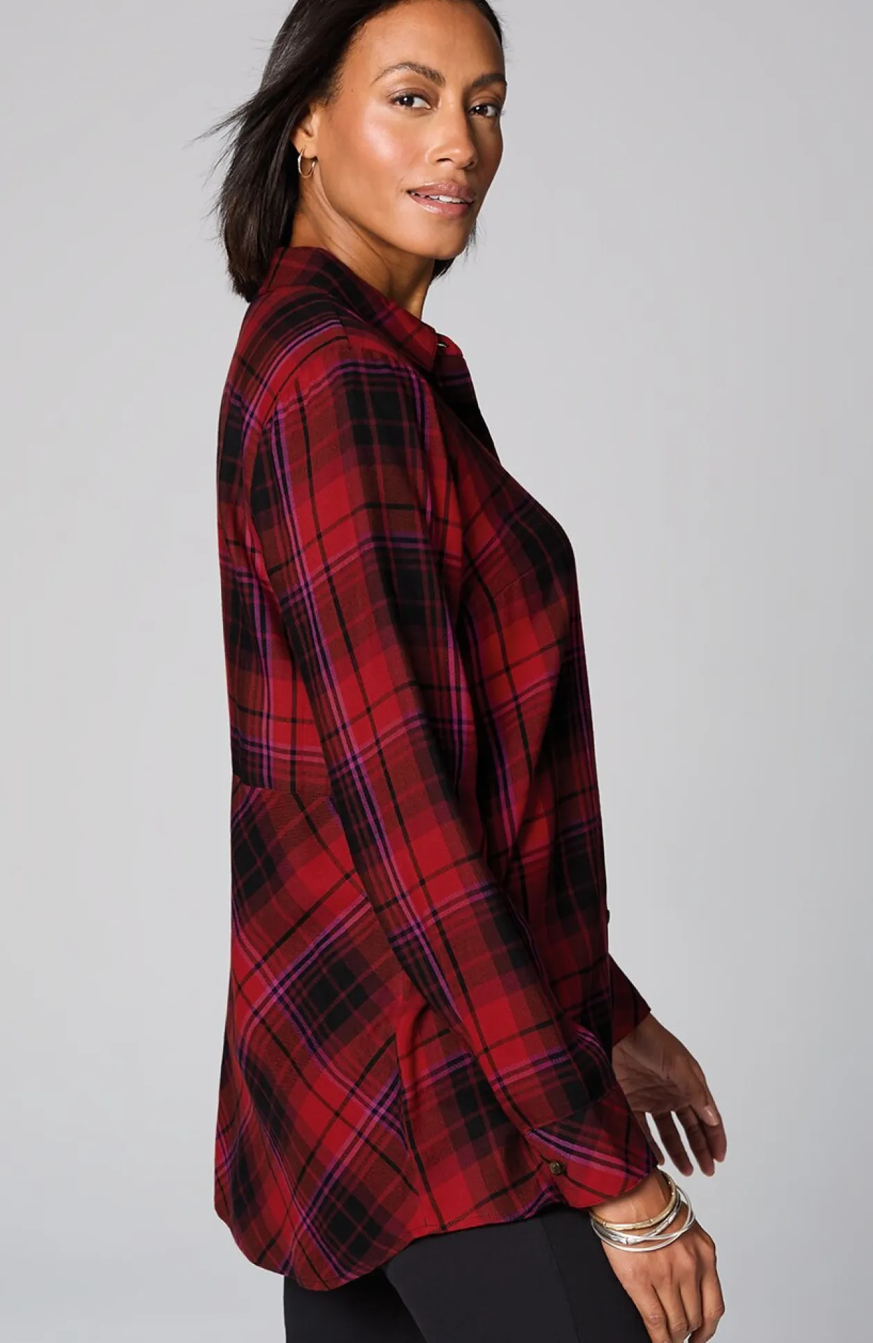 Soft Plaid Tunic