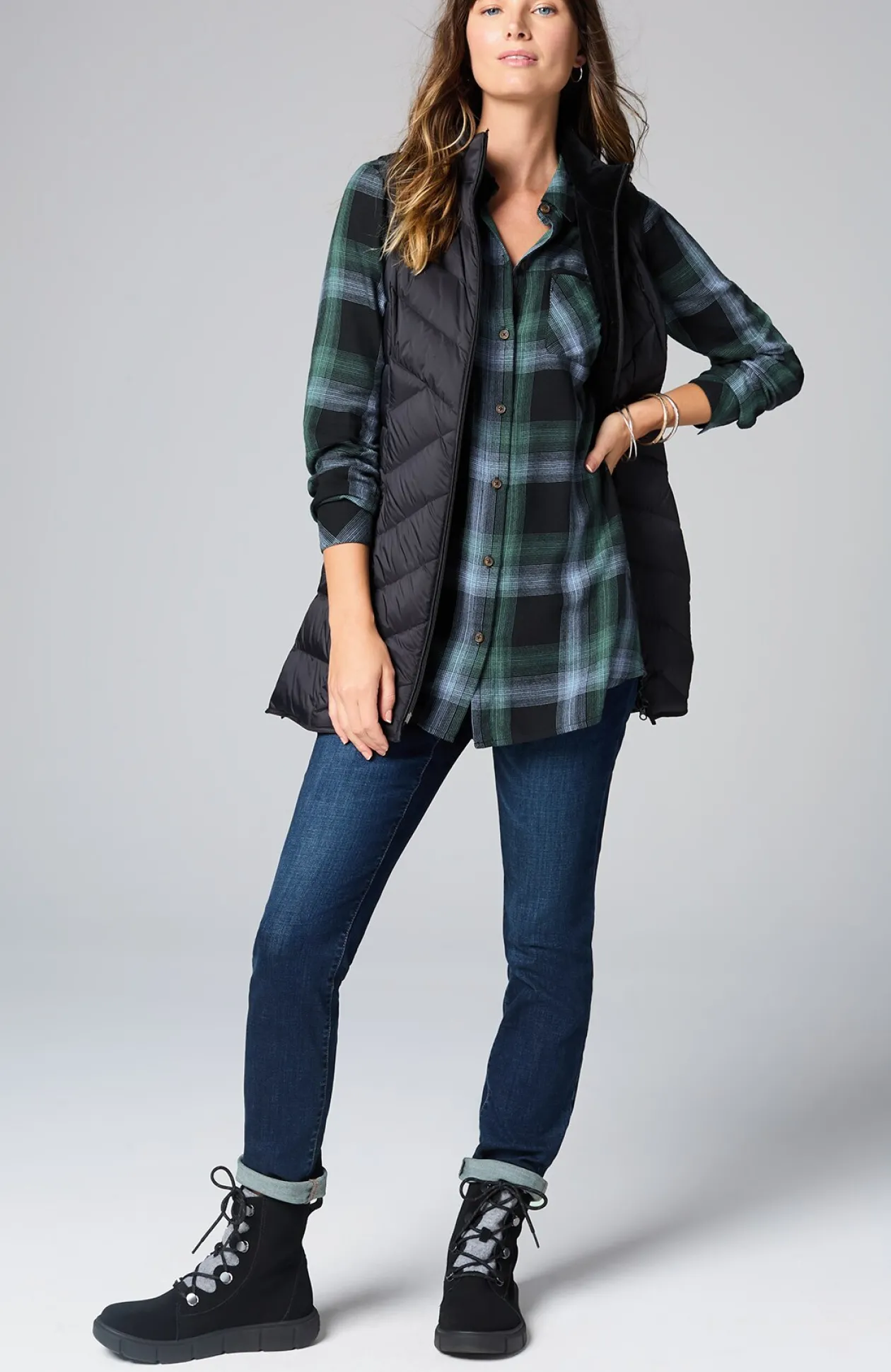 Soft Plaid Tunic
