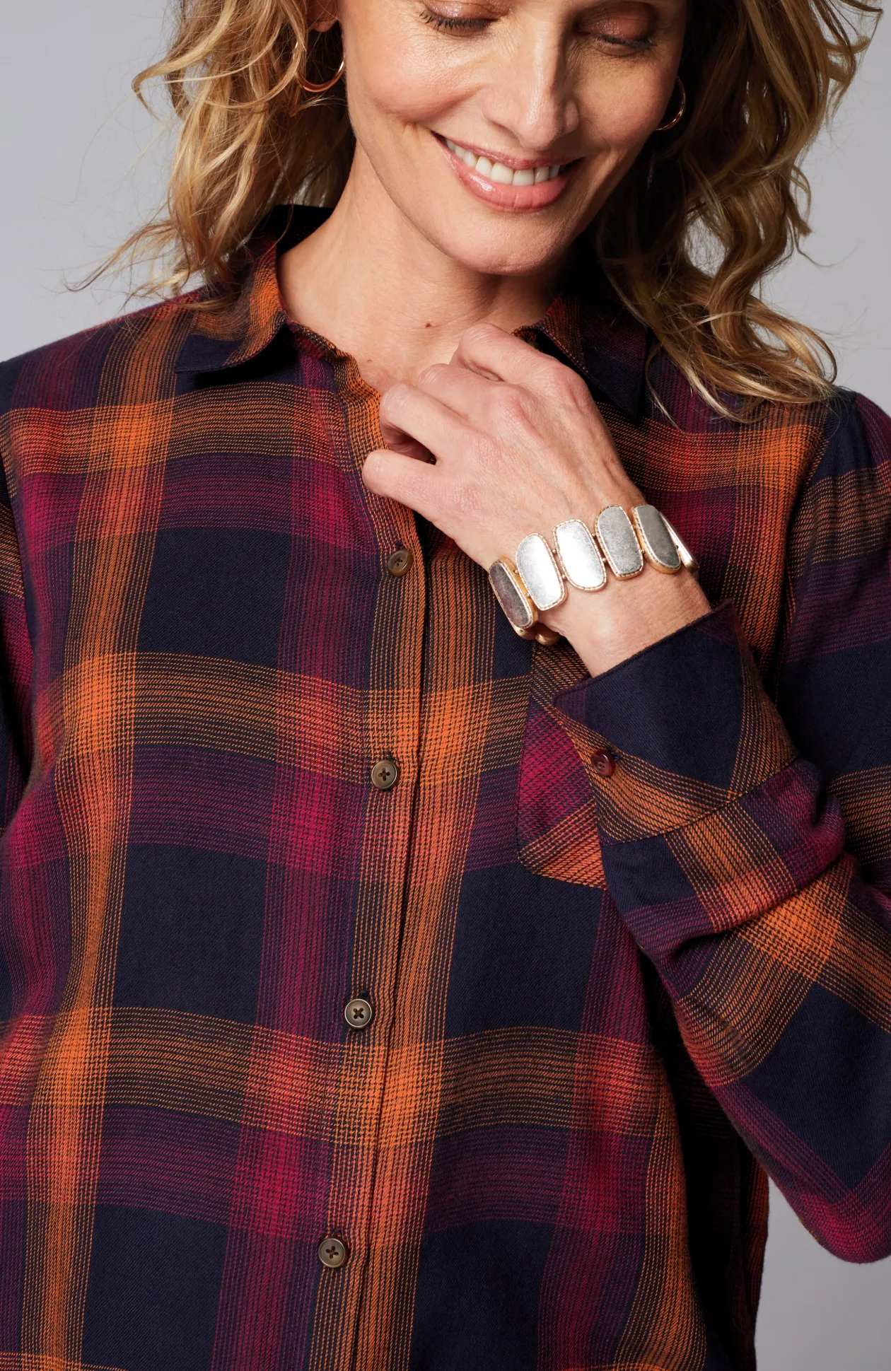 Soft Plaid Tunic