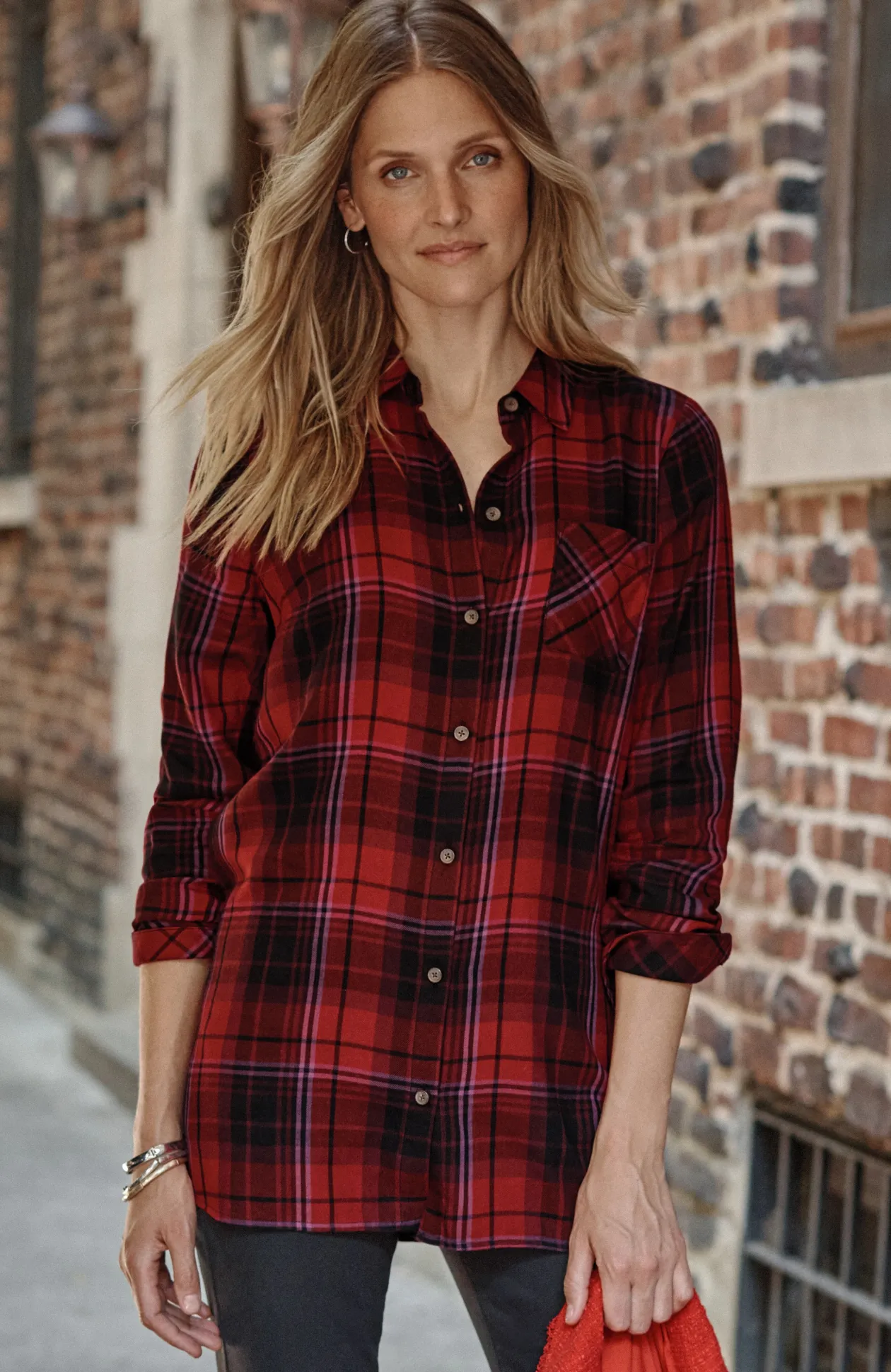 Soft Plaid Tunic