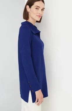 Soft-Knit Collared Tunic