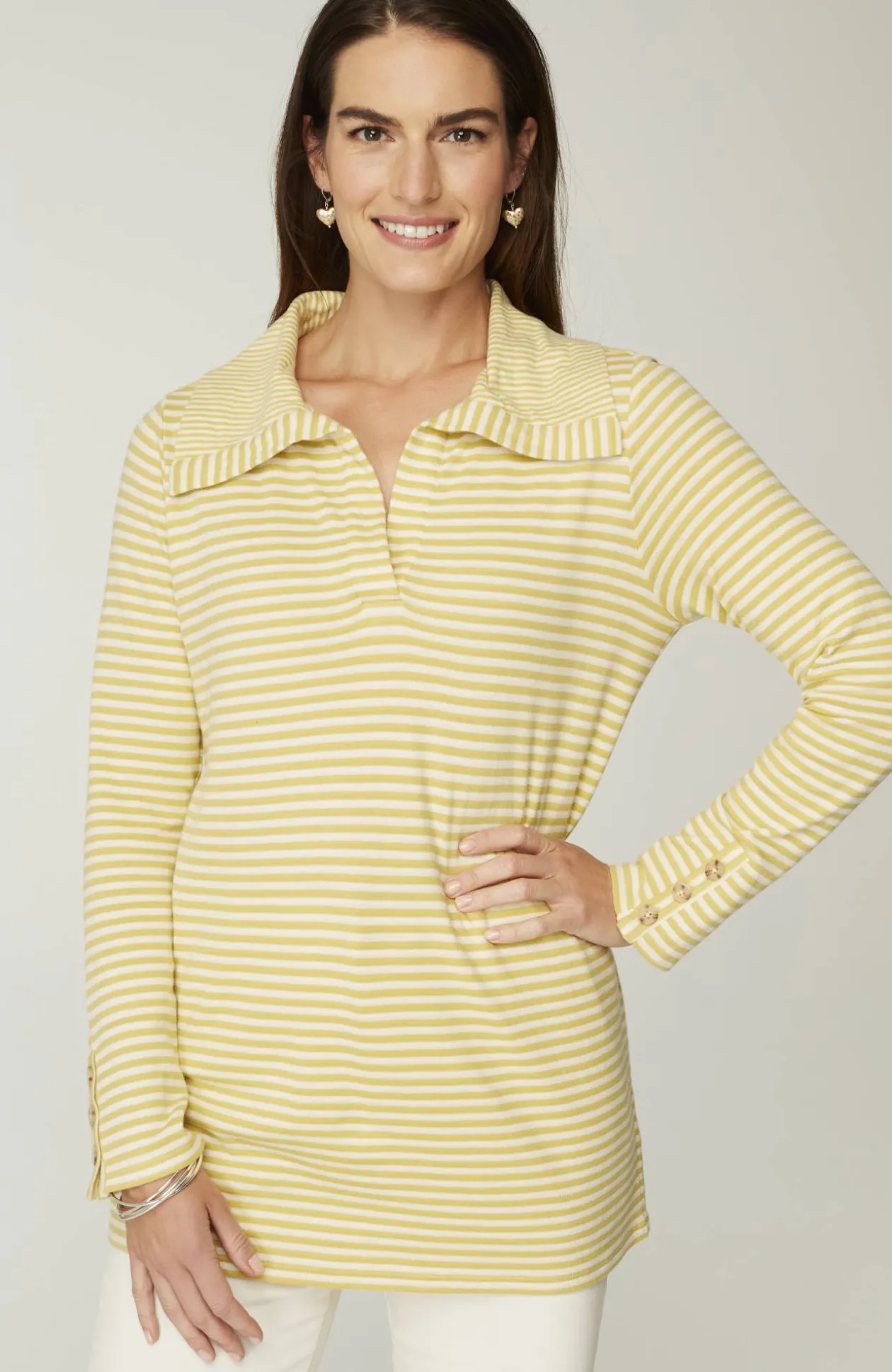 Soft-Knit Collared Tunic