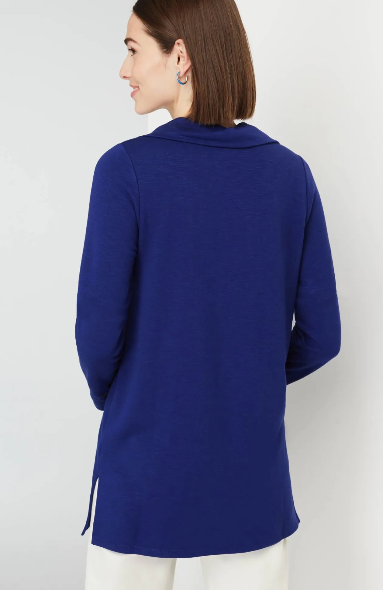 Soft-Knit Collared Tunic