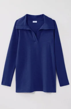 Soft-Knit Collared Tunic
