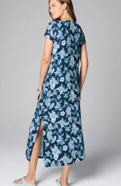Split-Neck Maxi Dress