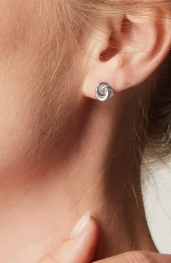 Sterling Silver Knot Earrings