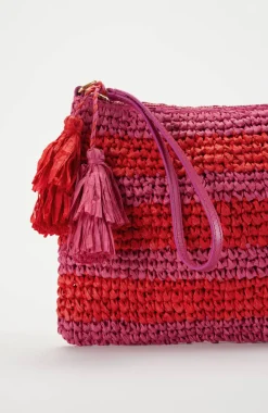 Striped Paper Straw Crossbody