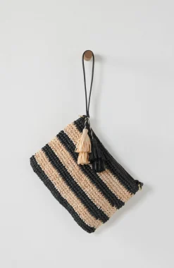 Striped Paper Straw Crossbody