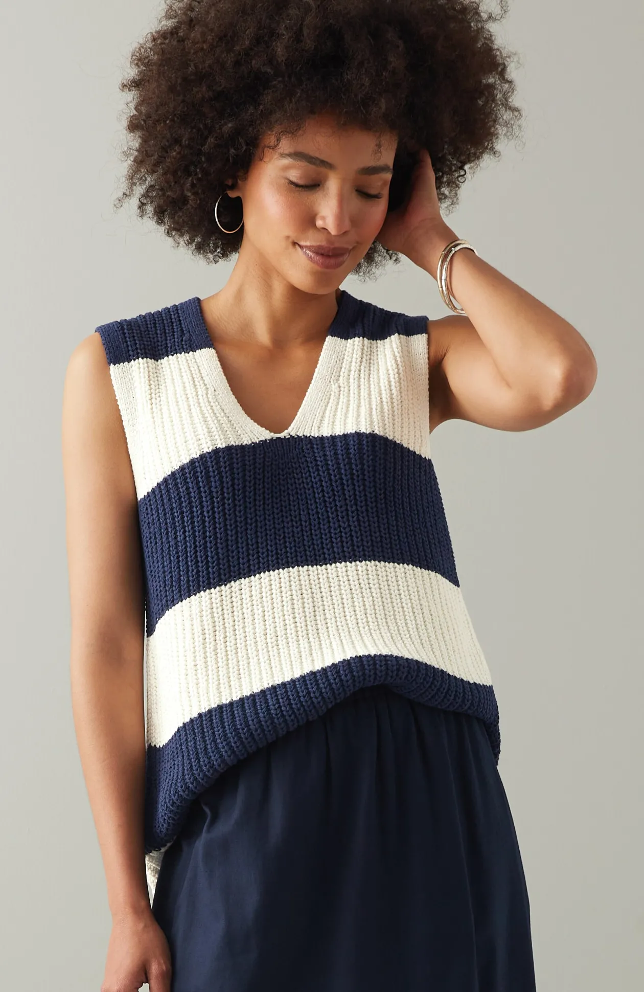 Striped Pullover Vest