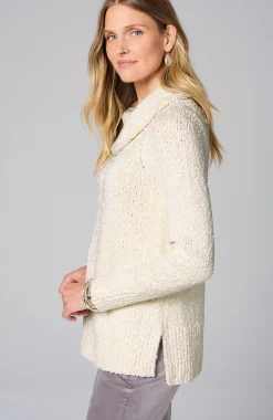 Textured Cowl-Neck Sweater