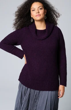 Textured Cowl-Neck Sweater