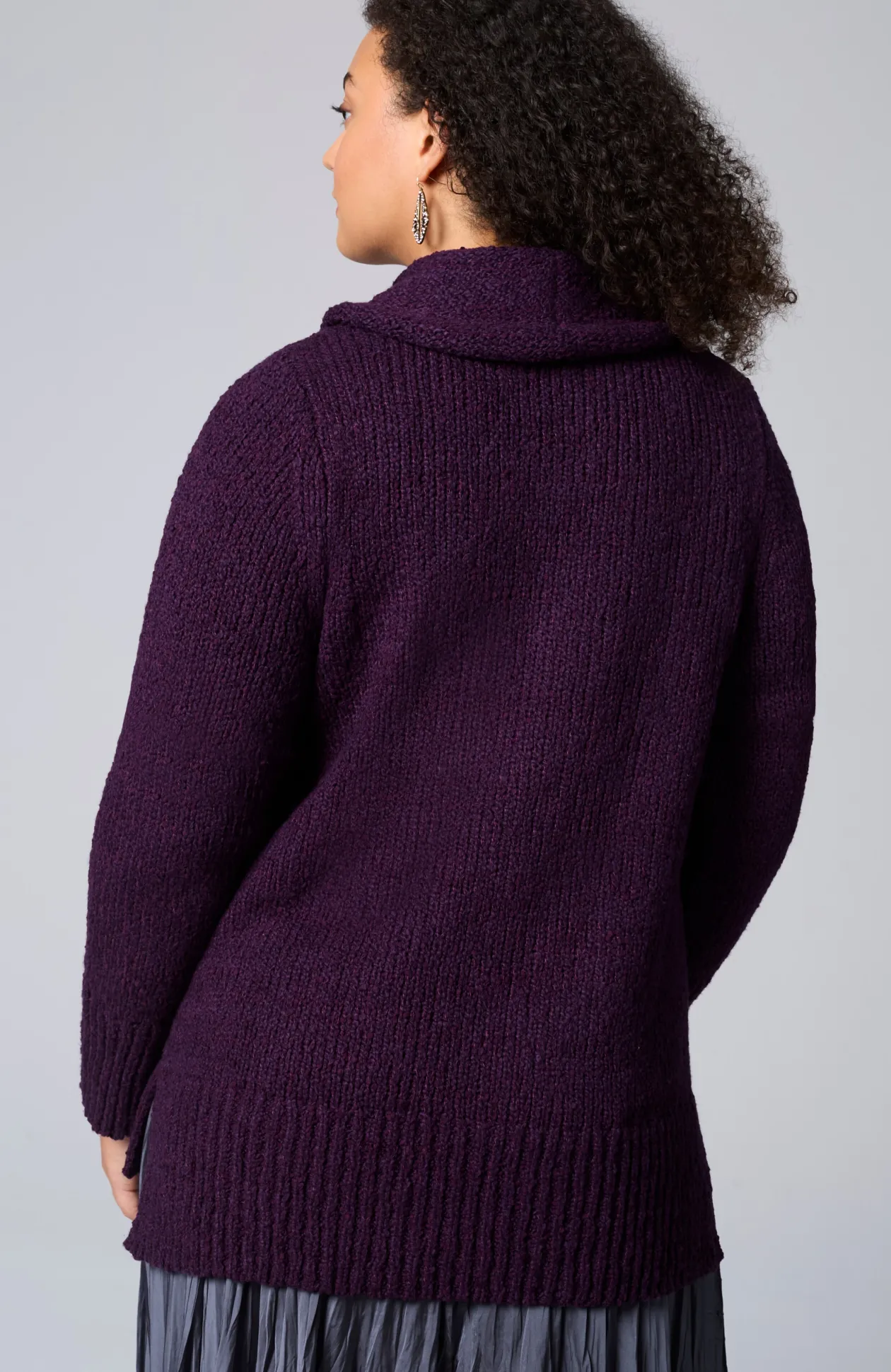 Textured Cowl-Neck Sweater
