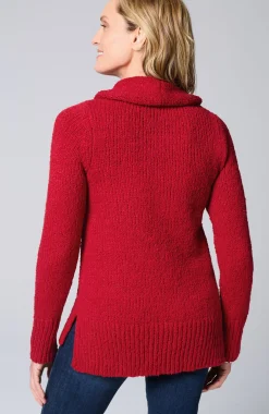 Textured Cowl-Neck Sweater