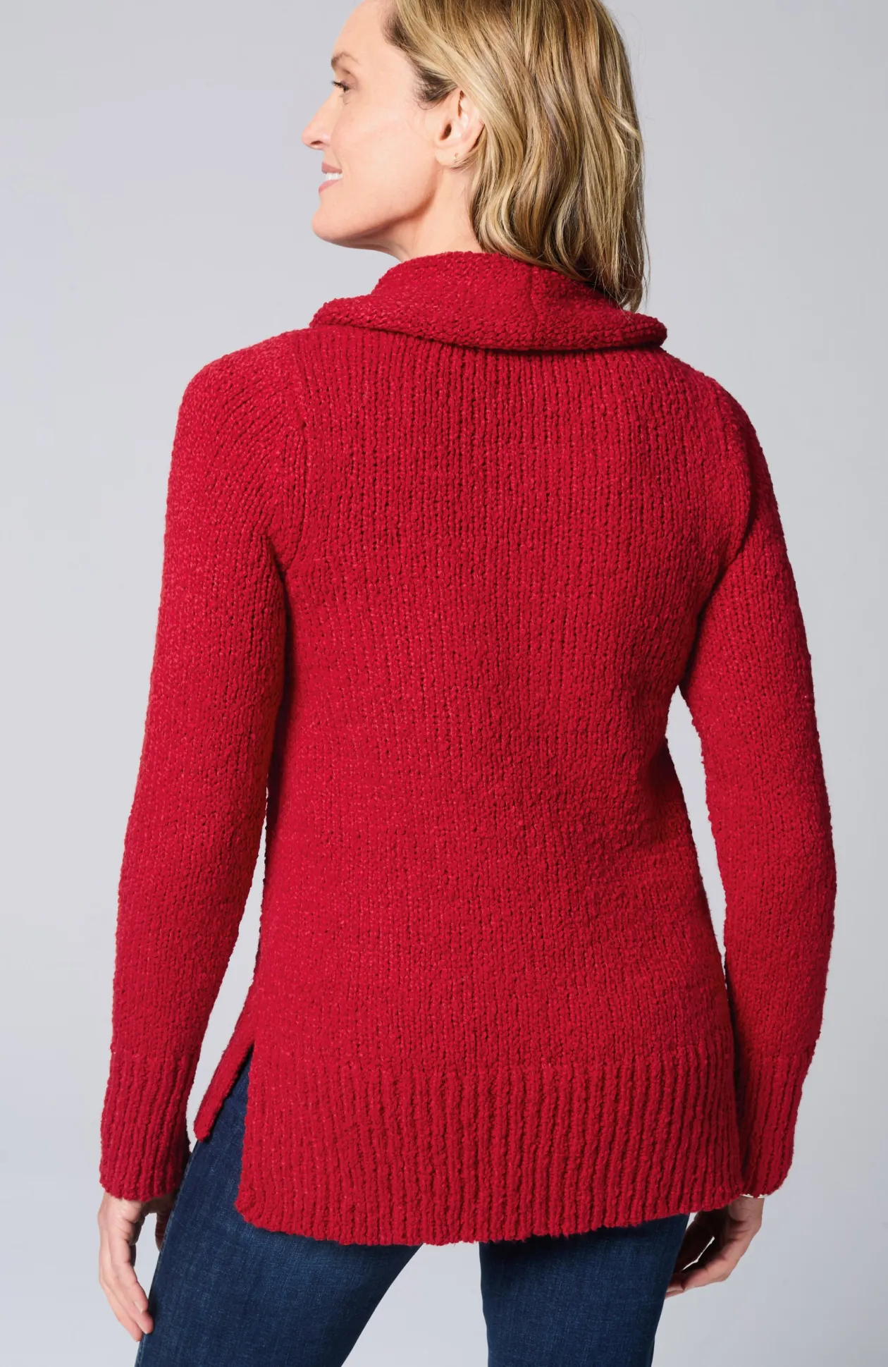 Textured Cowl-Neck Sweater