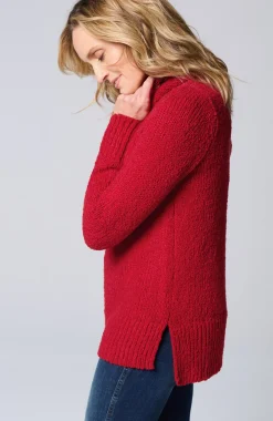 Textured Cowl-Neck Sweater