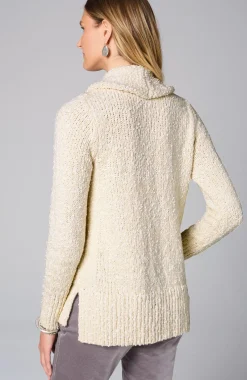 Textured Cowl-Neck Sweater